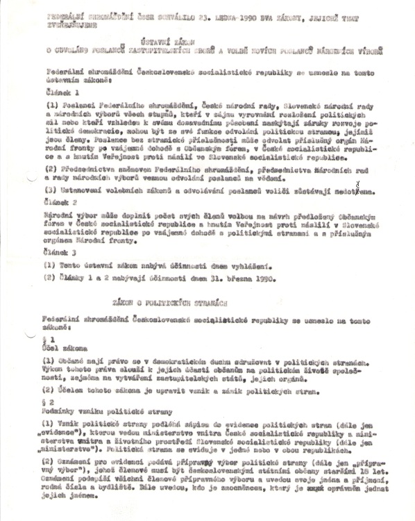 ÚZ-odvolání poslanců -1 ;Dokumenty OF Trutnov